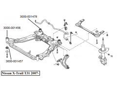 Gummischeibe vorne Aggregatetr�ger