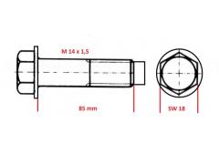 Schraube M14x1,5-85