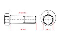 Exzenterschraube M14x1,5-90